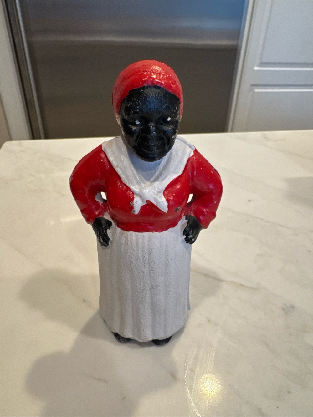 Vintage Historical Advertising Cast Iron Figural Coin Bank Black Americana Rare